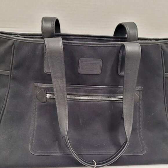 Coach Hamptons 5975 Double Handle Inner Pockets Charm Diaper Tote Bag - Picture 2 of 9